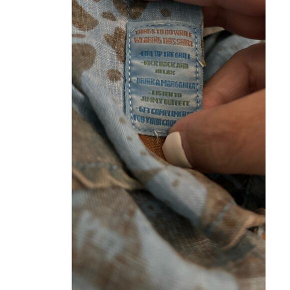 Margaritaville Linen Hawaiian Shirt, Size XL, Men's, 100% Linen - Picture 3 of 4